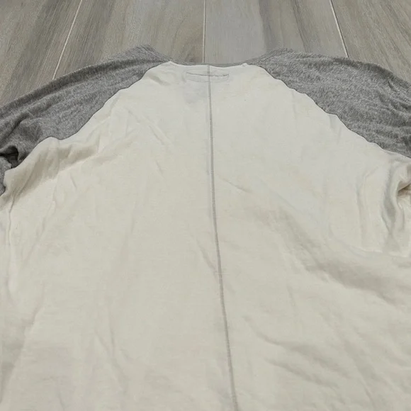 Rag & Bone Men’s Large Gray and Cream Baseball Style 3/4 Sleeve Tee - Picture 11 of 11